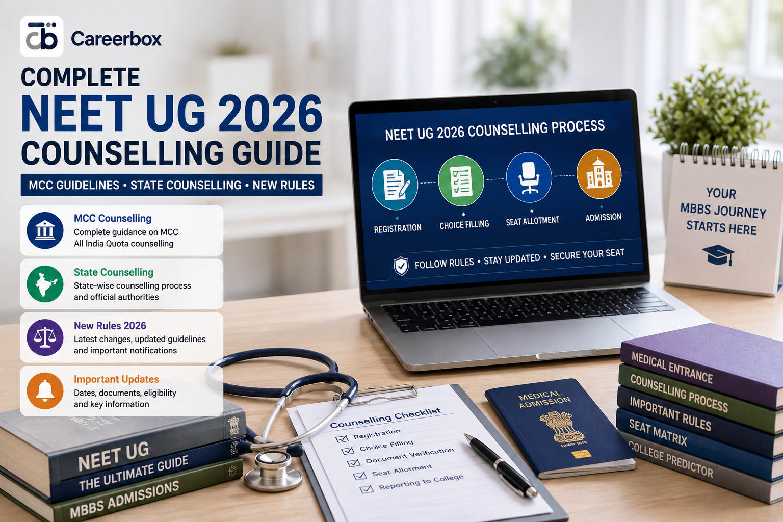 NEET UG 2026 counselling process — registration, choice filling, seat allotment, admission
